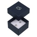 Écrin en carton pour bague ou boucles d’oreilles, bleu 51 x 51 x 33 mm EP-42-A