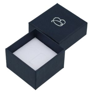 Cardboard ring or earring box, blue 51 x 51 x 33 mm ep-42