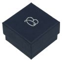 Blaue Schachtel aus Karton für Ringe oder Ohrringe 51 x 51 x 33 mm ep-42