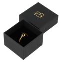Caja de cartón para anillo o pendientes 51x51x33 mm color negro EP-42-N