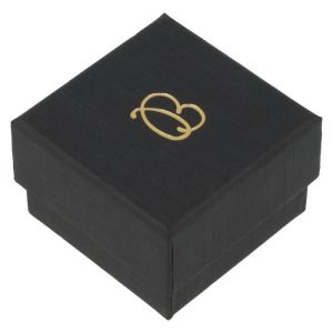Caja de cartón para anillo o pendientes 51x51x33 mm color negro EP-42-N