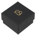 Caja de cartón para anillo o pendientes 51x51x33 mm color negro EP-42-N