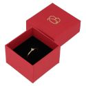 Caja de cartón para anillo o pendientes 51x51x33 mm color rojo EP-42-R