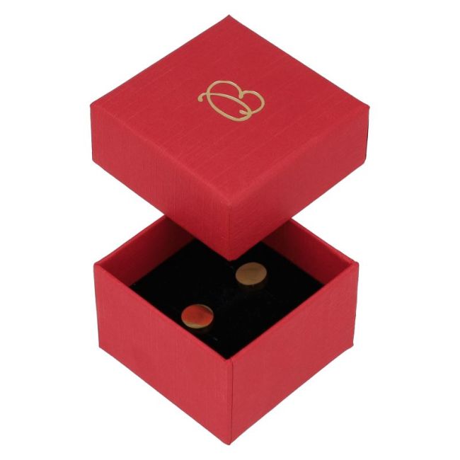 Caja de cartón para anillo o pendientes 51x51x33 mm color rojo EP-42-R