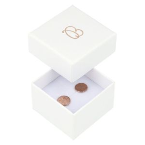 Caja para anillo o pendientes de joyería y bisutería color blanco 51x51x33 Mm IP-42
