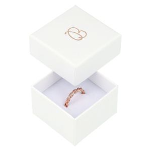 Caja para anillo o pendientes de joyería y bisutería color blanco 51x51x33 Mm IP-42