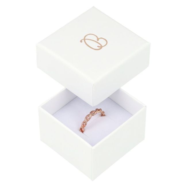 Caja para anillo o pendientes de joyería y bisutería color blanco 51x51x33 Mm IP-42