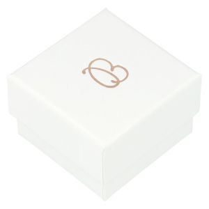 Caja para anillo o pendientes de joyería y bisutería color blanco 51x51x33 Mm IP-42