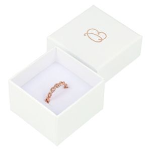 Caja para anillo o pendientes de joyería y bisutería color blanco 51x51x33 Mm IP-42