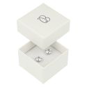 Caja de cartón para anillo o pendientes 51x51x33 Mm color marfil IV-42