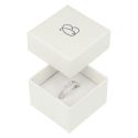 Caja de cartón para anillo o pendientes 51x51x33 Mm color marfil IV-42