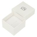Caja de cartón para anillo o pendientes 51x51x33 Mm color marfil IV-42