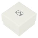 Caja de cartón para anillo o pendientes 51x51x33 Mm color marfil IV-42