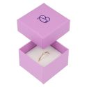 Caja de cartón para anillo o pendientes de joyería y bisutería color morado LV-42