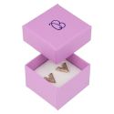 Caja de cartón para anillo o pendientes de joyería y bisutería color morado LV-42
