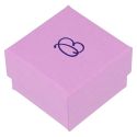 Caja de cartón para anillo o pendientes de joyería y bisutería color morado LV-42