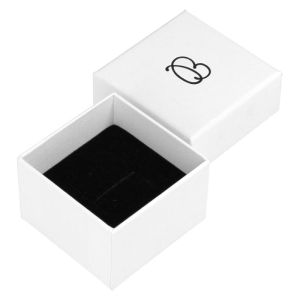 Écrin en carton pour bague ou boucles d’oreilles, blanc MP-42