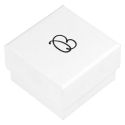 Caja de cartón para anillo o pendientes de joyería y bisutería color blanco MP-42