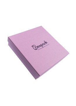 Caja de cartón para conjunto de colgante de joyería y bisutería  167x167x33 Mm color morado lv-18