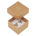 Caja de cartón para anillo o pendientes de joyería y bisutería color kraft NT-42