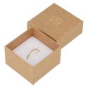 Caja de cartón para anillo o pendientes de joyería y bisutería color kraft NT-42