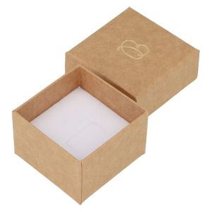 Caixa em cartão para anel ou brincos, kraft NT-42