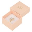 Caja de cartón para anillo o pendientes de joyería y bisutería color rosa PI-42