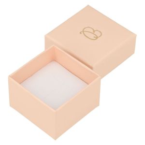 Caja de cartón para anillo o pendientes de joyería y bisutería color rosa PI-42