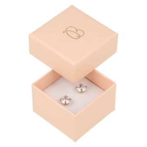 Caja de cartón para anillo o pendientes de joyería y bisutería color rosa PI-42