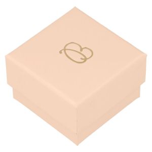 Caja de cartón para anillo o pendientes de joyería y bisutería color rosa PI-42