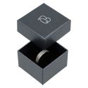 Caja de cartón para anillo o pendientes de joyería y bisutería color gris Q-42-G