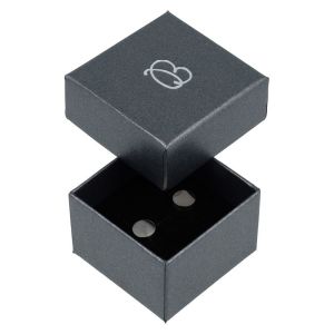 Écrin en carton pour bague ou boucles d’oreilles, gris Q-42-G