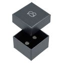 Caja de cartón para anillo o pendientes de joyería y bisutería color gris Q-42-G