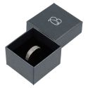 Caja de cartón para anillo o pendientes de joyería y bisutería color gris Q-42-G