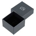 Caja de cartón para anillo o pendientes de joyería y bisutería color gris Q-42-G