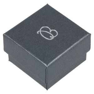 Caja de cartón para anillo o pendientes de joyería y bisutería color gris Q-42-G