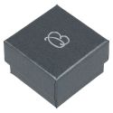 Caja de cartón para anillo o pendientes de joyería y bisutería color gris Q-42-G