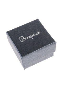 Caja de cartón para anillo o pendientes de joyería y bisutería color gris Q-42-G