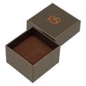 Astuccio in cartone per anello o orecchini, marrone Q-42-M