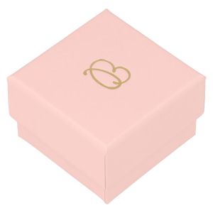 Caja de cartón rosa anillo de joyería bisutería y joyas 51x51x33 mm RS-42