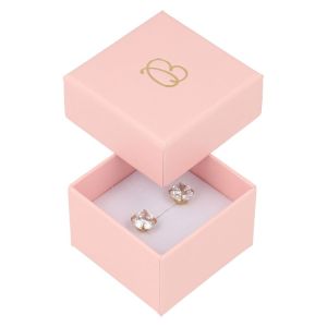 Caja de cartón rosa anillo de joyería bisutería y joyas 51x51x33 mm RS-42