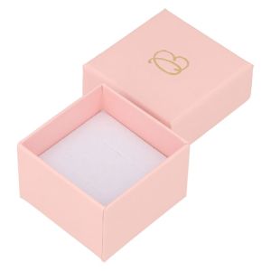 Caja de cartón rosa anillo de joyería bisutería y joyas 51x51x33 mm RS-42