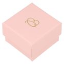 Caja de cartón rosa anillo de joyería bisutería y joyas 51x51x33 mm RS-42