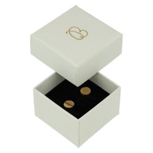 Caja de cartón para anillo o pendientes de joyería y bisutería color gris ST-42