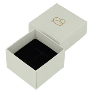 Caja de cartón para anillo o pendientes de joyería y bisutería color gris ST-42