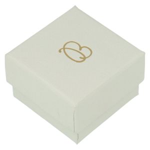 Caja de cartón para anillo o pendientes de joyería y bisutería color gris ST-42