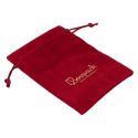 Schmuckbeutel aus Velourslederimitat in Bordeaux 105 x 145 mm A-303-BU