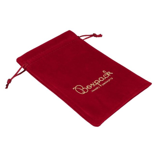 Bolsa de antelina para joyeia y bisuteria color burdeos 120x180 Mm. A-306-BU