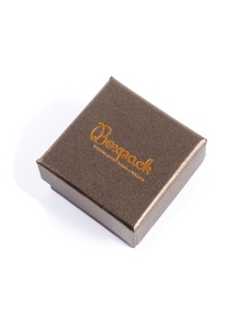 Caja de cartón para anillo o pendientes de joyería y bisutería color marrón Q-42-M