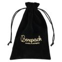 Bolsa de antelina para joyeia y bisuteria color negro 135x200 Mm. A-309-N